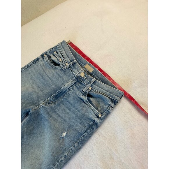 MOTHER Denim The Insider Crop Step Fray Hem Jeans Sz 28 - Picture 6 of 10